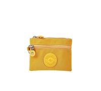 ERQIAO Piccole borse portamonete in tela solida per bambini con porta carte di credito borsa da uomo donna portafoglio borsa per studenti autobus ID porta carte di credito borse, Giallo, 2PCS
