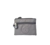 ERQIAO Piccole borse portamonete in tela solida per bambini con porta carte di credito borsa da uomo donna portafoglio borsa per studenti autobus ID porta carte di credito borse, grigio, 1 pezzo