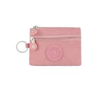 ERQIAO Piccole borse portamonete in tela solida per bambini con porta carte di credito borsa da uomo donna portafoglio borsa per studenti autobus ID porta carte di credito borse, rosa, 2PCS