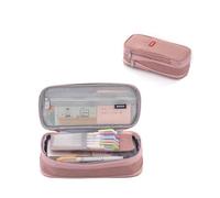 ERQIAO Portamatite grande capacità per ragazze ufficio studente cancelleria organizzatore di forniture scolastiche, Giallo chiaro, Taglia unica