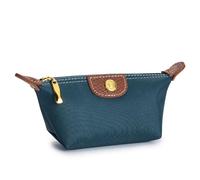 ERQIAO Portamonete da donna con cerniera, portatile, in tessuto Oxford, design di marca, idea regalo per donne, borsa da viaggio, borsa da trucco, Inchiostro blu., Taglia unica