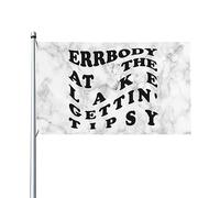 Errbody At The Lake Gettin' Tipsy Premium Bandiera decorativa per esterni 9,1 x 1,5 m - Colori vivaci, antivento e resistente all'acqua - Ideale per giardino ed eventi