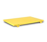 Erre4m Tagliere Professionale ERR4M in polietilene con Fermi. (Giallo, 60x40)