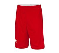 Errea Chicago Double, Pantaloncini Sportivi Unisex Bambini, Rosso Bianco, XS