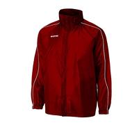 Errea, Giacca sportiva unisex Basic Rain, impermeabile, rouge/blanc, S