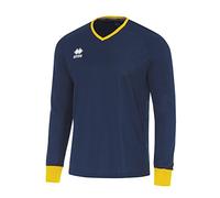 Errea Maglietta a Maniche Lunghe Lennox, Blu Oltremare/Giallo, XXL Uomo