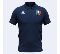 Errea Polo Evo Nazionale Volley Italia 24/25 Manica corta da uomo Blue
