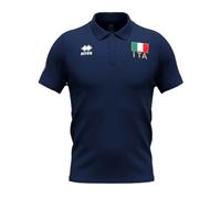 Errea Polo Evo Nazionale Volley Italia, Blu, Taglie S-XXL - Ideale per Adulti e Giovani, Maglia Sportiva con Collo a Camicia, per Pallavolisti e Appassionati (IT, Testo, M, Regular, Regular, Blue)