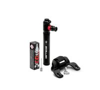 ERRECOM 1000 Miglia BKR 7105 Kit Gonfiaggio Dual Mode per Pneumatici Bici, Pompa Manuale o con Cartuccia CO2 da 16 grammi inclusa, contiene Kit Fissaggio e Guaina in Neoprene