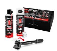 ERRECOM 1000 Miglia Clean&Lube Kit Catena Moto Road; Include Sgrassante Catena Bombola Alta Pressione 500mL + Lubrificante Catena Moto da Strada 500mL + Huggie System e Prolunga 90° +Spazzol Guanti