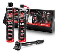 ERRECOM 1000 Miglia Clean&Lube Kit Catena Moto ROAD; include Sgrassante Catena Bombola Alta Pressione 750mL + Lubrificante Catena Moto da Strada 750mL + Huggie System e Prolunga 90° +spazzol guanti