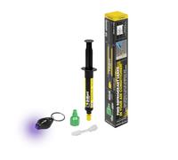 ERRECOM Brilliant Tracciante Monodose Perdite Gas Refrigerante AC/R 7,5 ml | Formula Fluorescente UV, Include Lampada UV e Adattatore 5/16 SAE per Impianti Climatizzazione Refrigerazione con R410a e R32