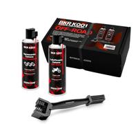 Errecom Clean&Lube Kit Catena Moto OFF-ROAD include Sgrassante Catena Bombola Alta Pressione 500mL+Lubrificante Catena Moto Fuori Strada 500mL+Huggie System e Prolunga90°+Spazzol Guanti
