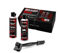 Errecom Clean&Lube Kit Catena Moto ROAD; include Sgrassante Catena Bombola Alta Pressione 500mL + Lubrificante Catena Moto da Strada 500mL + Huggie System e Prolunga 90° +spazzol guanti