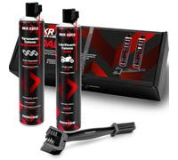 Errecom Clean&Lube Kit Catena Moto ROAD; include Sgrassante Catena Bombola Alta Pressione 750mL + Lubrificante Catena Moto da Strada 750mL + Huggie System e Prolunga 90° +spazzol guanti