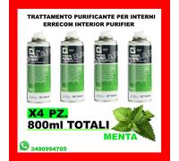 ERRECOM INTERIOR PURIFIER PURIFICANTE SPRAY ABITACOLO AUTO ALLA MENTA DA 800ML