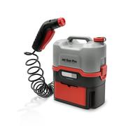 ERRECOM JET GUN PRO+, Idropulitrice Portatile a Batteria con Cassetto Accessori, Serbatoio Acqua da 8 L, Tubo Spiralato 3 m, Peso 2,9 kg