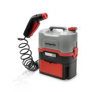 ERRECOM JET GUN PRO+, Idropulitrice Portatile a Batteria con Cassetto Accessori, Serbatoio Acqua da 8 L, Tubo Spiralato 3 m, Peso 2,9 kg