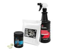 Errecom Kit Pulizia e Disinfezione Climatizzatori, Clima-Bact Detergente Disinfettante Biocida Registrato 1 L + Wally Cover Protezione Split + A/C Tabs 40Pastiglie Climatizzatore ad Azione Prolungata