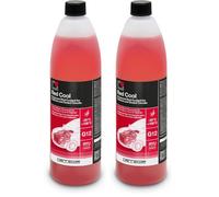 ERRECOM Red Cool, Liquido Radiatore Rosso Fluorescente -20°C/+106°C, antigelo G12 con Pacchetto inibitore a Base Organica Oat, Pronto all’Uso, 1 Litro (Confezione da 2)