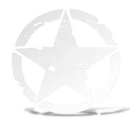 ERREINGE - Adesivo 10 cm BIANCO STELLA MILITARE US ARMY - Sticker prespaziato PVC | Decal compatibile per Auto, Moto, Scooter, Casco, Laptop, Camper, Cofano, Bici