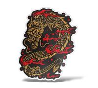ERREINGE - Adesivo 10 cm DRAGONE - Sticker PVC | Decal compatibile per Auto, Moto, Scooter, Casco, Laptop, Camper, Cofano, Bici