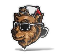 ERREINGE - Adesivo 12 cm ORSO - Sticker PVC | Decal compatibile per Auto, Moto, Scooter, Casco, Laptop, Camper, Cofano, Bici