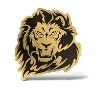 Erreinge® Adesivo Oro 12 cm Leone Sticker stampato per Auto Moto Parete Paraurti Computer Portatile Bagagli Biciclette