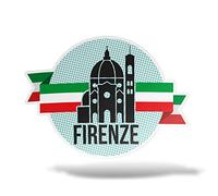 erreinge Sticker Firenze Italia Souvenir Adesivo Sagomato in PVC per Decalcomania Parete Murale Auto Moto Casco Camper Laptop - cm 10