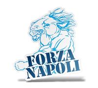 erreinge Sticker Forza Napoli Ciuccio Adesivo Sagomato in PVC per Decalcomania Parete Murale Auto Moto Casco Camper Laptop - cm 25