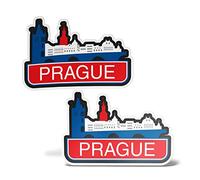erreinge Sticker Praga Repubblica Ceca Souvenir Adesivo Sagomato in PVC per Decalcomania Parete Murale Auto Moto Casco Camper Laptop - cm 10