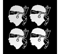 ERREINGE STICKER PRESPAZIATO BIANCO 25cm - SARDEGNA QUATTRO MORI - Adesivo Decal Decalcomania Vinile Murale Laptop Auto Moto Casco Camper