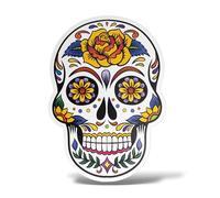 erreinge Sticker Teschio Santa Muerte Adesivo Sagomato in PVC per Decalcomania Parete Murale Auto Moto Casco Camper Laptop - cm 10