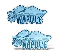 erreinge Sticker x2 Napoli Italia Souvenir Adesivo Sagomato in PVC per Decalcomania Parete Murale Auto Moto Casco Camper Laptop - cm 12