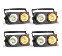 Erreyht 4PCS COB 200W Par LED, Blinder Luci Accecatori LED Bianco Freddo/Caldo Luce di Scena Faretto Effetti Illuminazione, Luci da Palco per Discoteca Matrimonio Bar Feste Pubblico