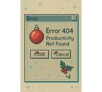 Error 404: Productivity Not Found - Retro Christmas Computer Error Notebook (6x9, Lined, 120 Pages): A Vintage Windows-Style Holiday Notebook for Tech Lovers, Office Workers & Christmas Humor Fans