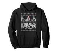 Error 404 Sweater Not Found Computer Christmas Felpa con Cappuccio