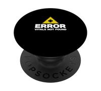 Error Vitals non trovati Tecnici di autopsia scientifica mortuaria divertenti PopSockets PopGrip Adesivo