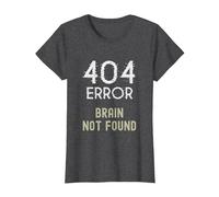 Errore 404 Cervello Non Trovato Maglietta, Donna, Grigio Scuro, L