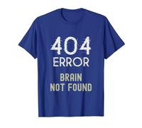 Errore 404 Cervello Non Trovato Maglietta, Uomo, Blu Reale, XXL