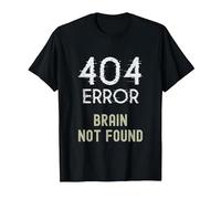 Errore 404 Cervello Non Trovato Maglietta, Uomo, Nero, 4XL