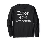 Errore 404 Non trovato - Pagina web mancante divertente IT & programmatore Maglia a Manica