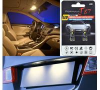 Errore Canbus Luce LED 194 Caldo Bianco Due Lampadine Targa Piastra Ricambio Jdm