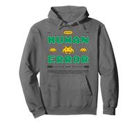 Errore Umano Errori Retro Gamer Pixel Arcade Citazione Felpa con Cappuccio