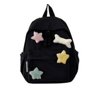 ERRORY 2023 Borsa a tracolla a doppia tracolla ragazza studente adolescenti zaino scuola zaino da viaggio libro alla moda con decorazione zaino da donna, Nero , Bellezza di massa