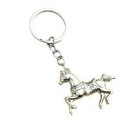 ERRORY 2026 Portachiavi con accento di cavallo abbracciato dai giovani per un'estetica moderna ed espressione quotidiana portachiavi con ciondolo a forma di cavallo, Argento, Taglia unica