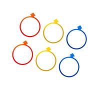 ERRORY 6 cerchi di agilità con indicatori di direzione, perfetti per l'allenamento sportivo e gli esercizi di sviluppo del bambino, anelli di velocità flessibili per atletica
