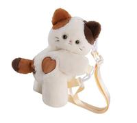ERRORY Adorabile peluche gatti Design Crossbody Bag per le donne ergonomico cotone zaino borsa a tracolla per abbigliamento casual e shopping pratico sacchetto di cotone