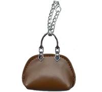 ERRORY Adorabile portachiavi in pelle appeso ornamento supporto auto per bambini e adulti borsa fascino pratico ornamento portachiavi portatile, Catenina in argento marrone, One Size