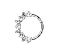 ERRORY Anelli da naso intarsiati con diamanti alla moda, comodi da indossare per l'uso quotidiano e occasioni speciali come feste o raduni. Accessorio alla moda per il naso, One Size, come descritto